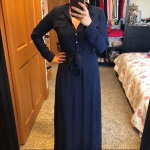 EXPRESS Navy Blue Maxi Dress XS S